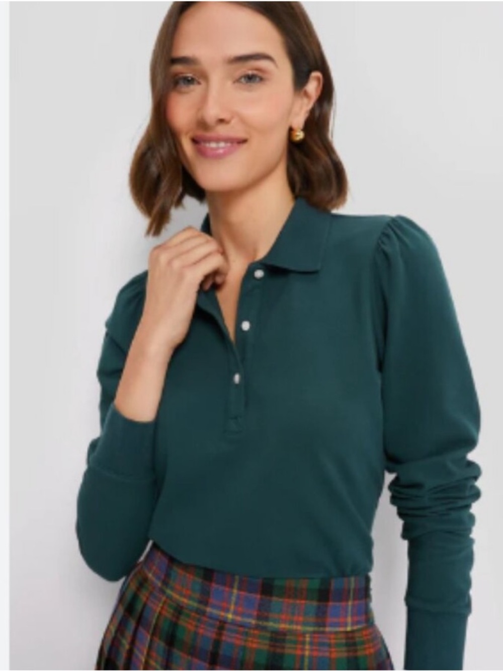 Tuckernuck Dark Green Long Sleeve Polo, size XXL